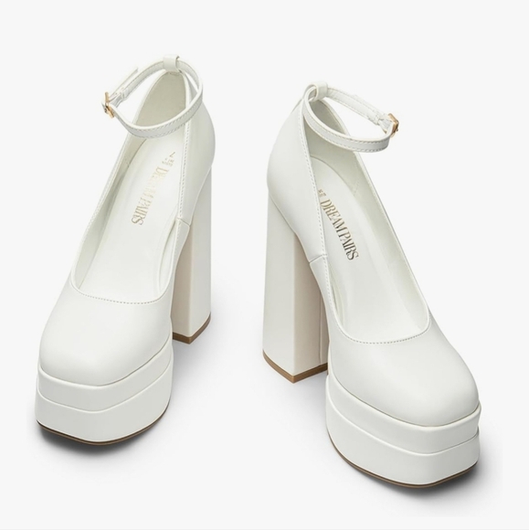 White Platform Heels New - Picture 4 of 16